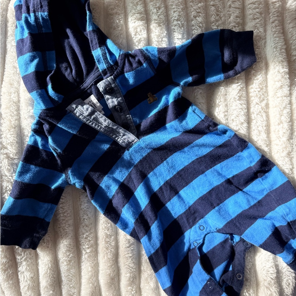 GAP Blue and Navy Striped Kids Bodysuit